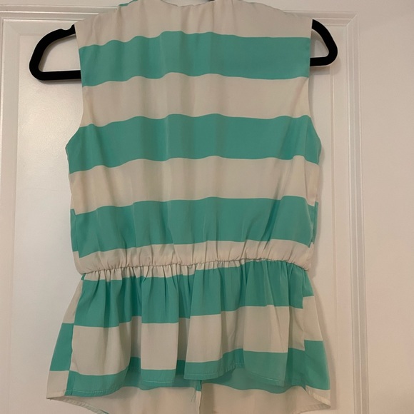 Mint and white stripe tank - Picture 2 of 6